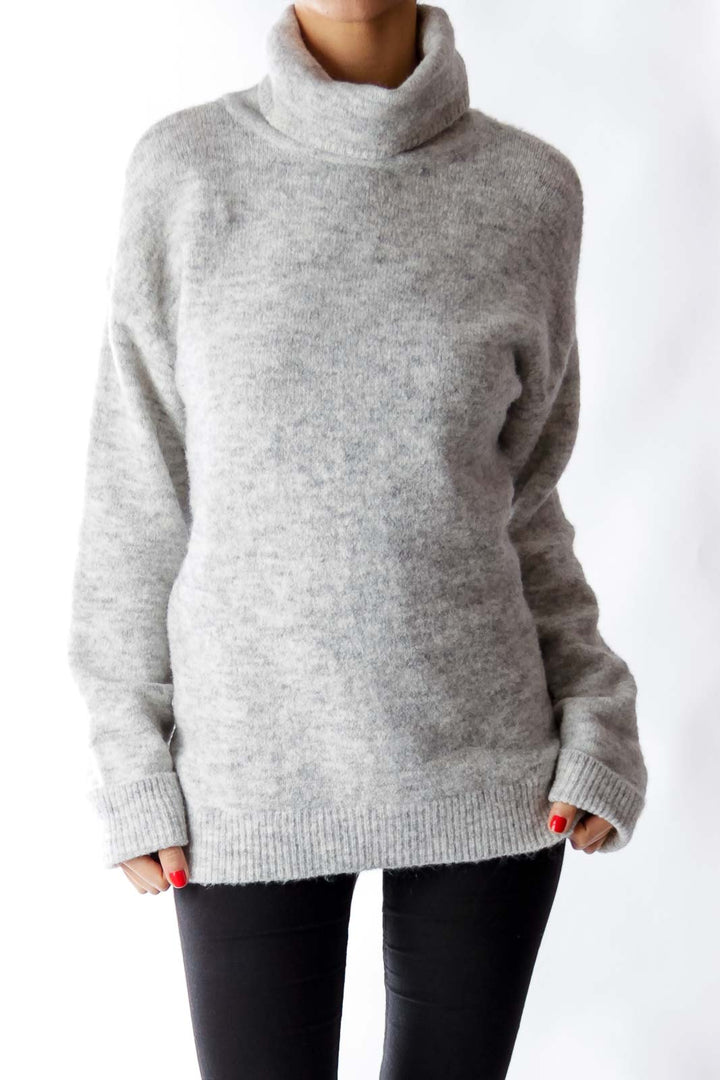 Gray Turtleneck Sweater