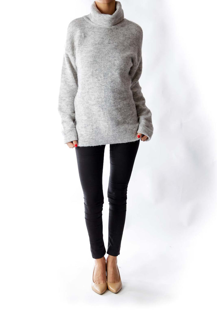 Gray Turtleneck Sweater