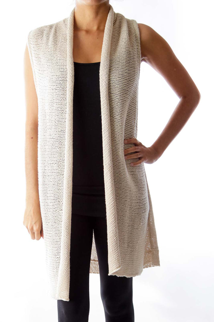 Beige Knit Vest