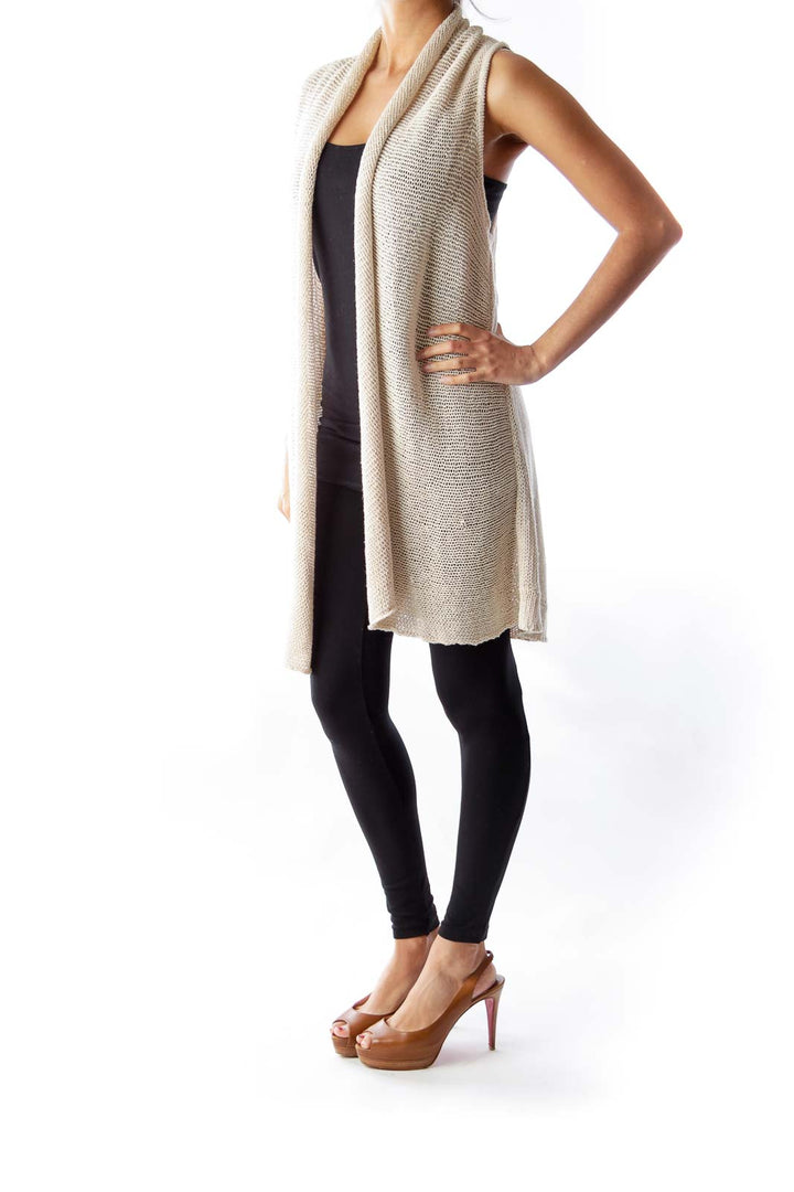 Beige Knit Vest