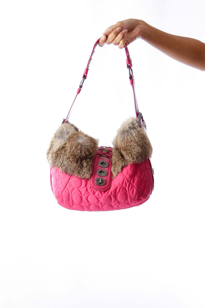 Pink Fur Bag