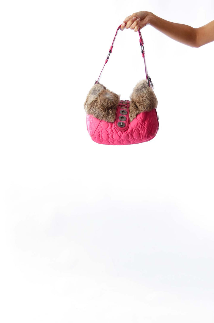 Pink Fur Bag