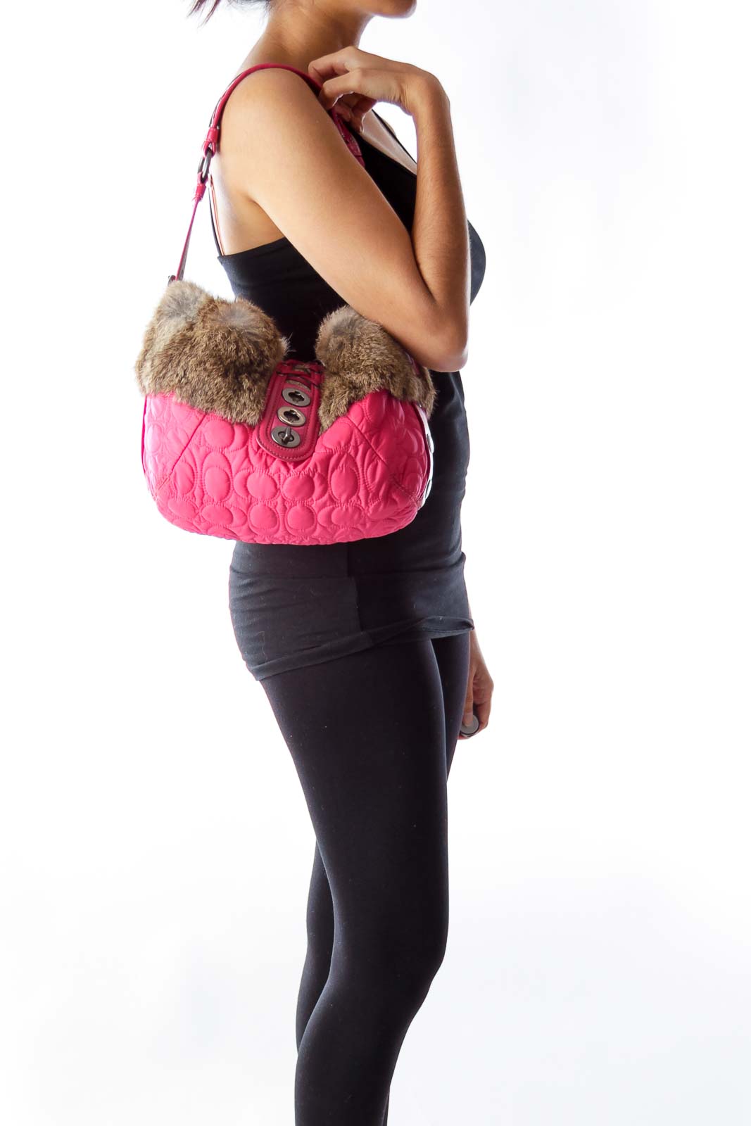 Pink Fur Bag