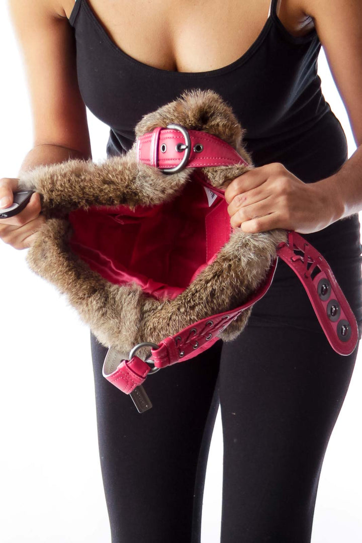 Pink Fur Bag