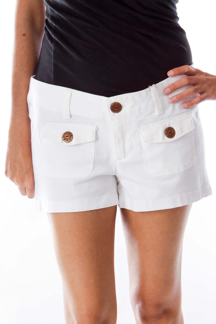 White Denim Shorts