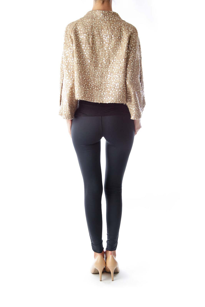 Gold Sequin Crop Jacket