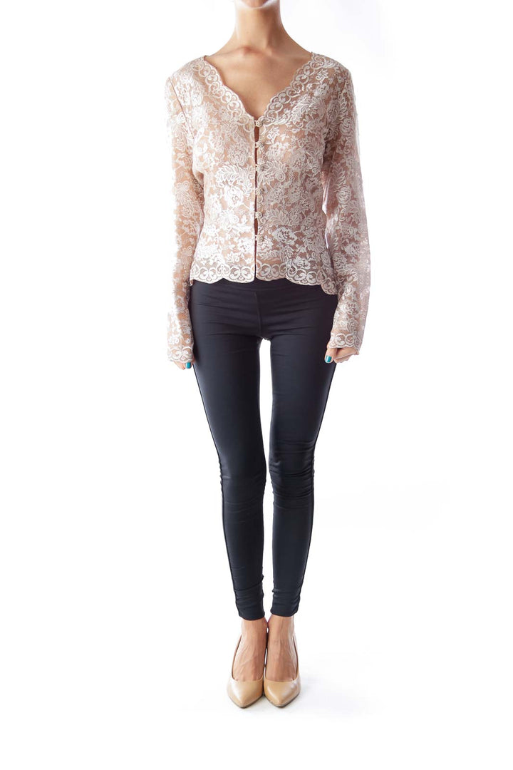 Beige Lace Shirt