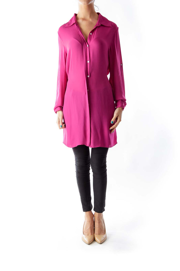 Fuchsia Shirt Dress