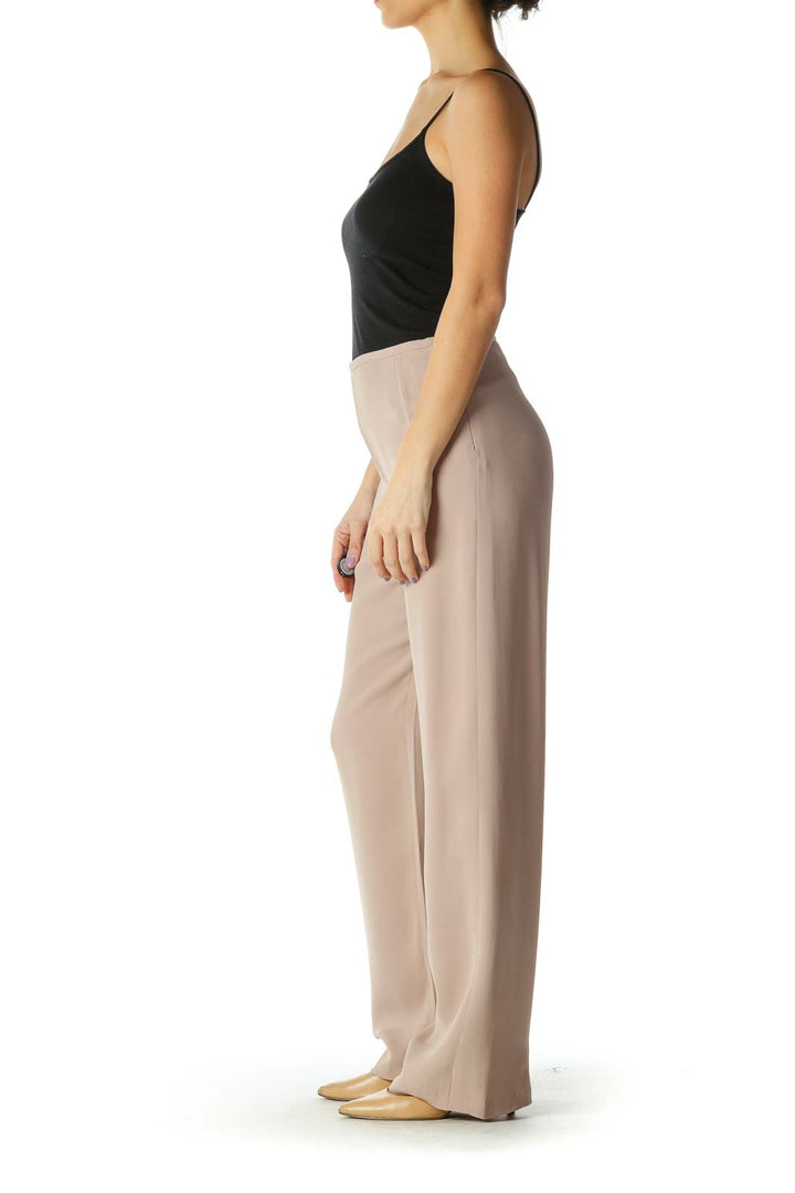 Sand High Waist Wide Leg Pants