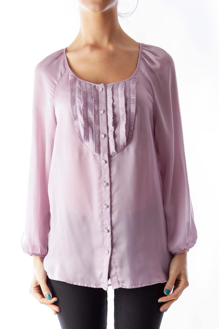 Light Purple Ruffle Blouse