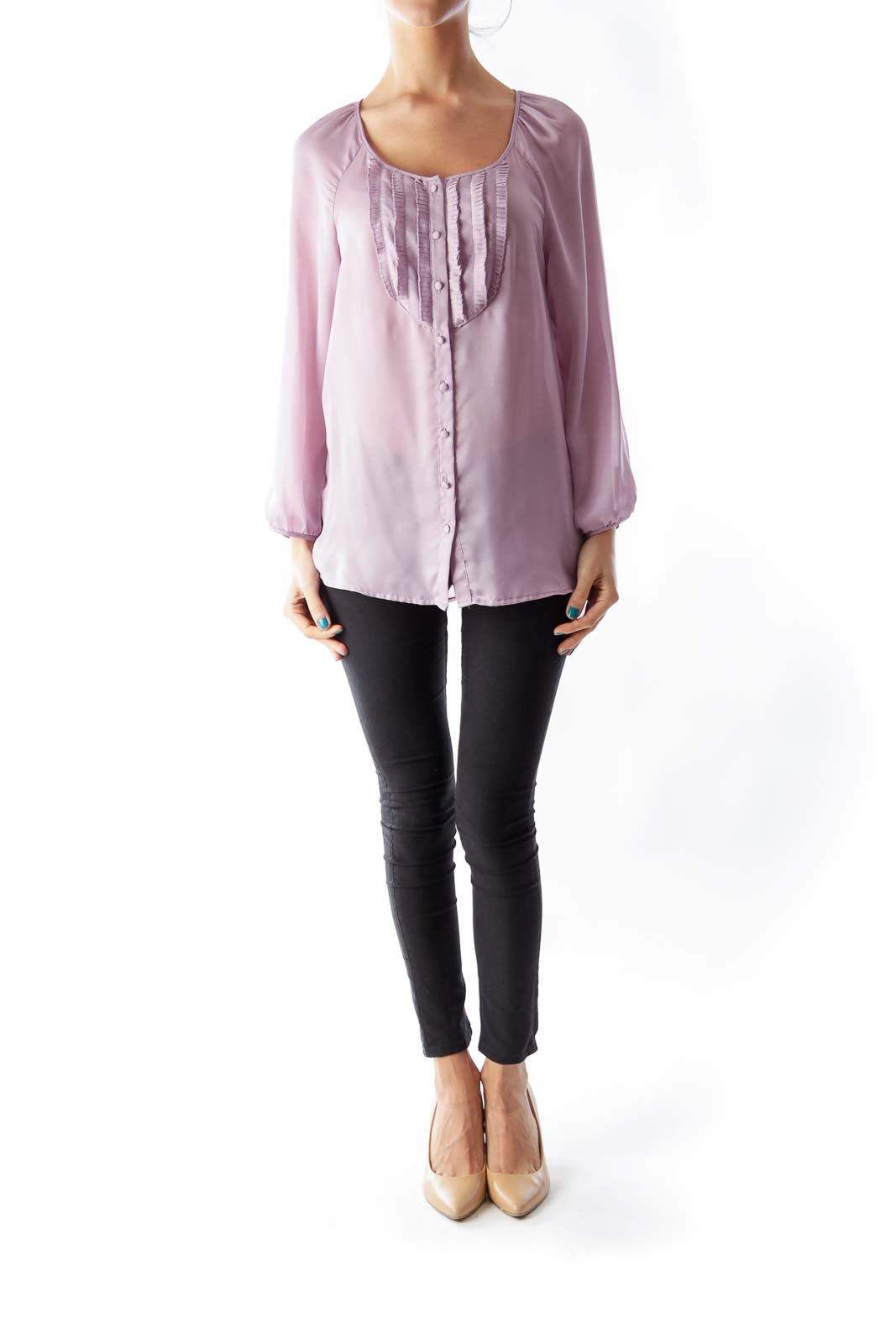 Light Purple Ruffle Blouse