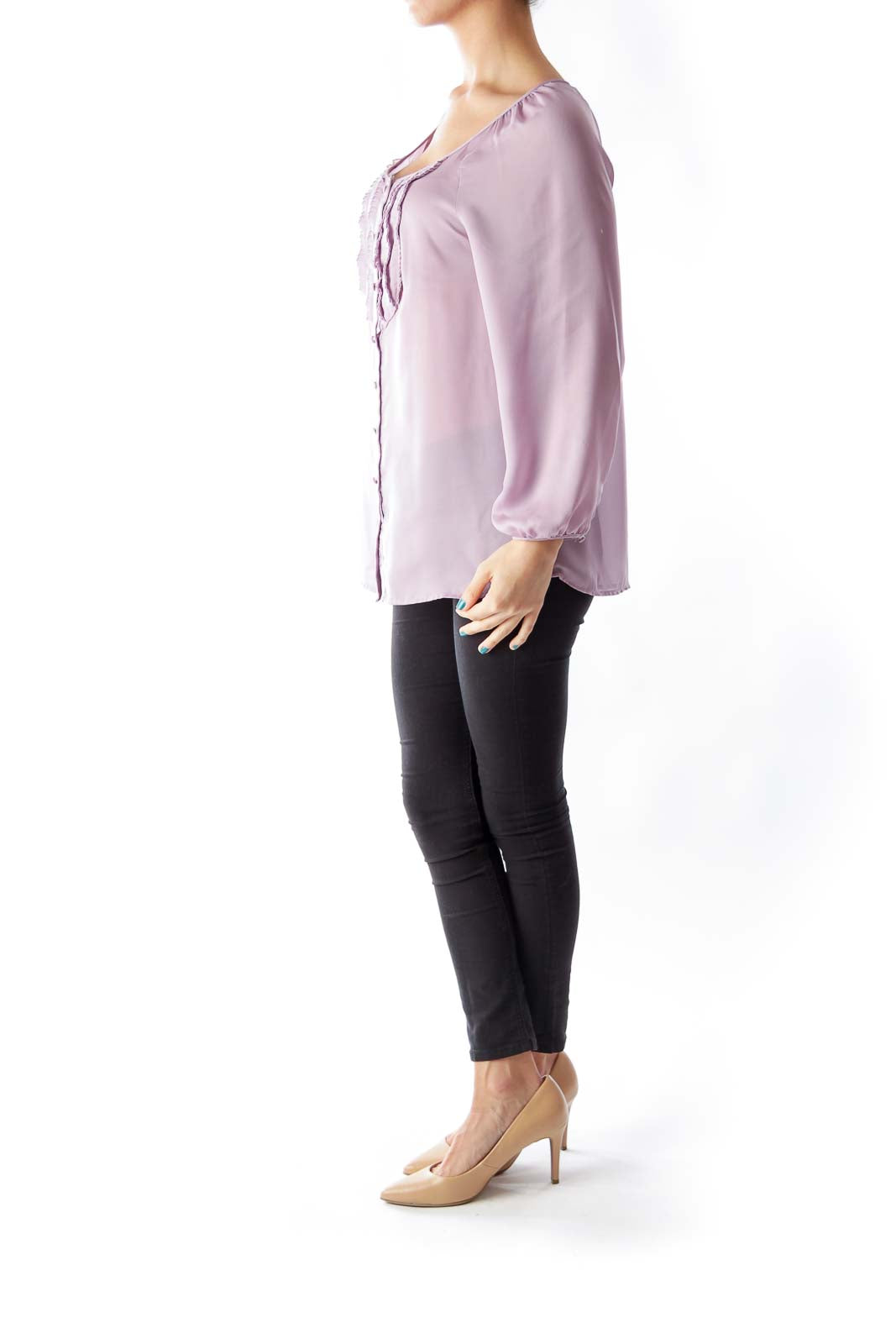 Light Purple Ruffle Blouse