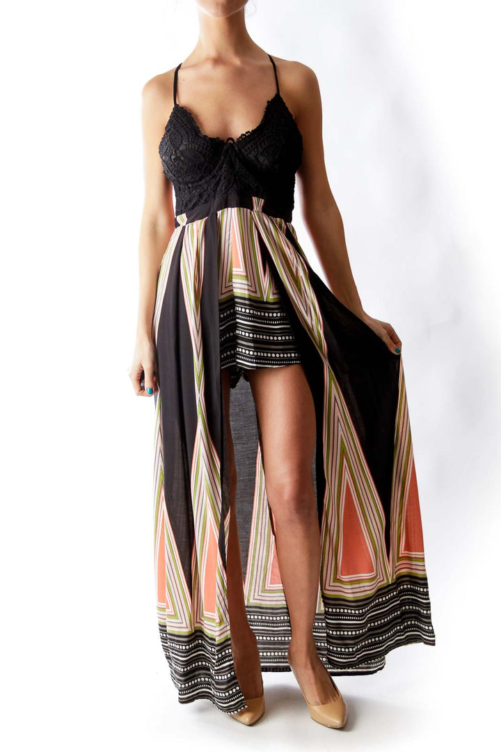 Print  Maxi Skirt Romper