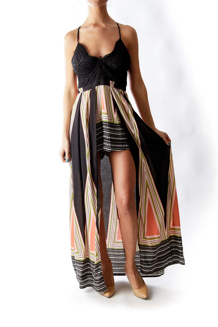 Print  Maxi Skirt Romper