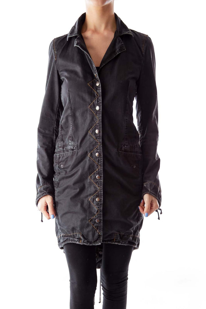 Black Denim Coat