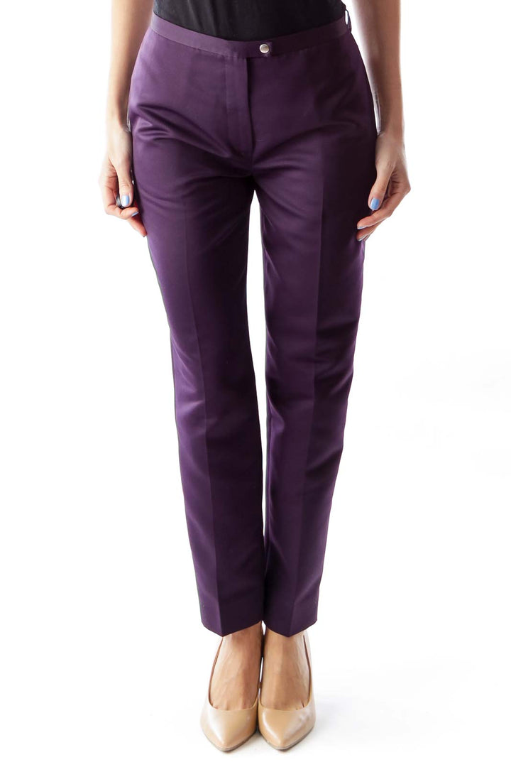 Purple Straight Pants