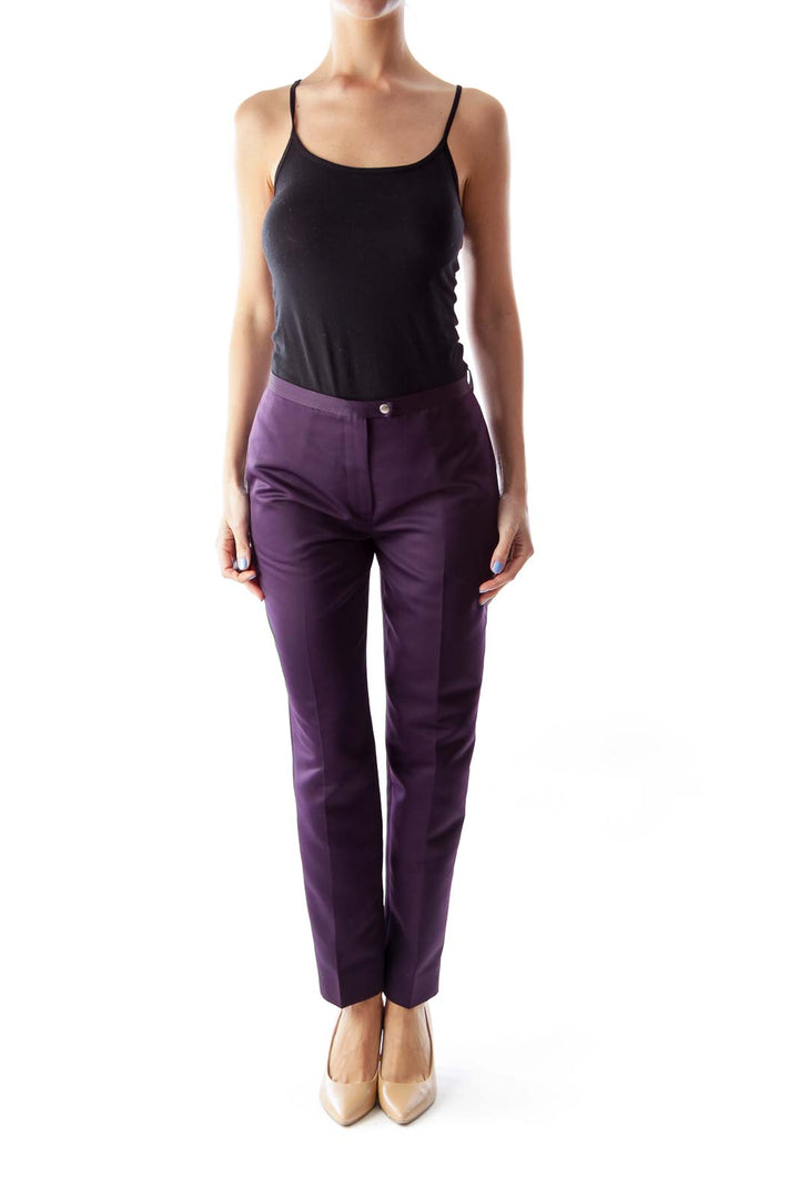 Purple Straight Pants