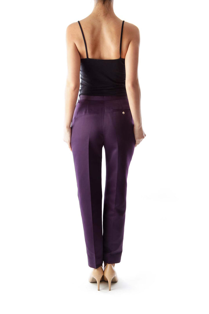 Purple Straight Pants