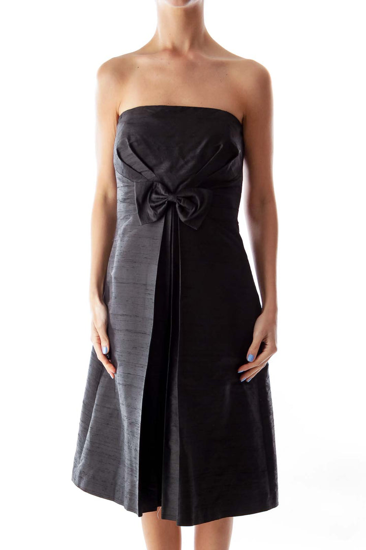 Black Front Bow Dress