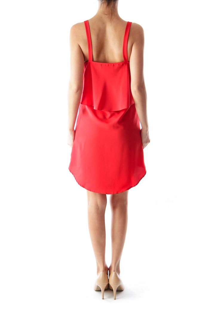 Red Edge Frill Dress