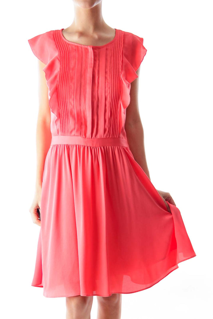 Peach Ruffle Dress