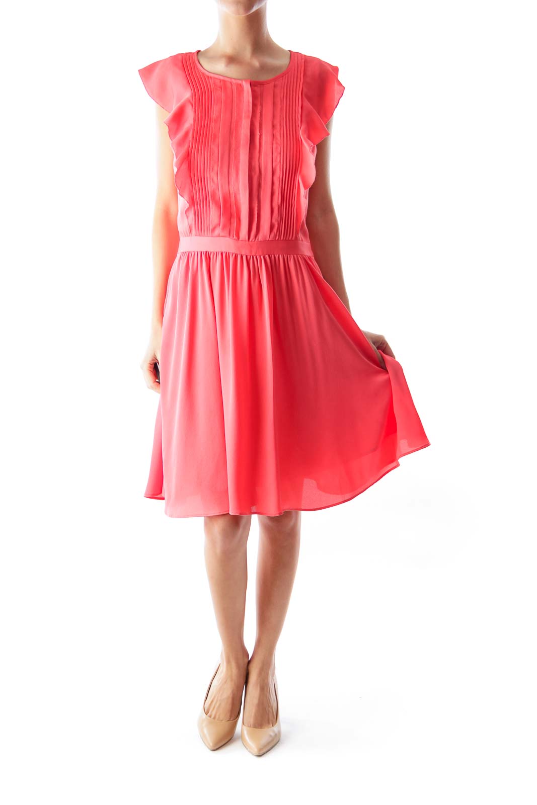 Peach Ruffle Dress