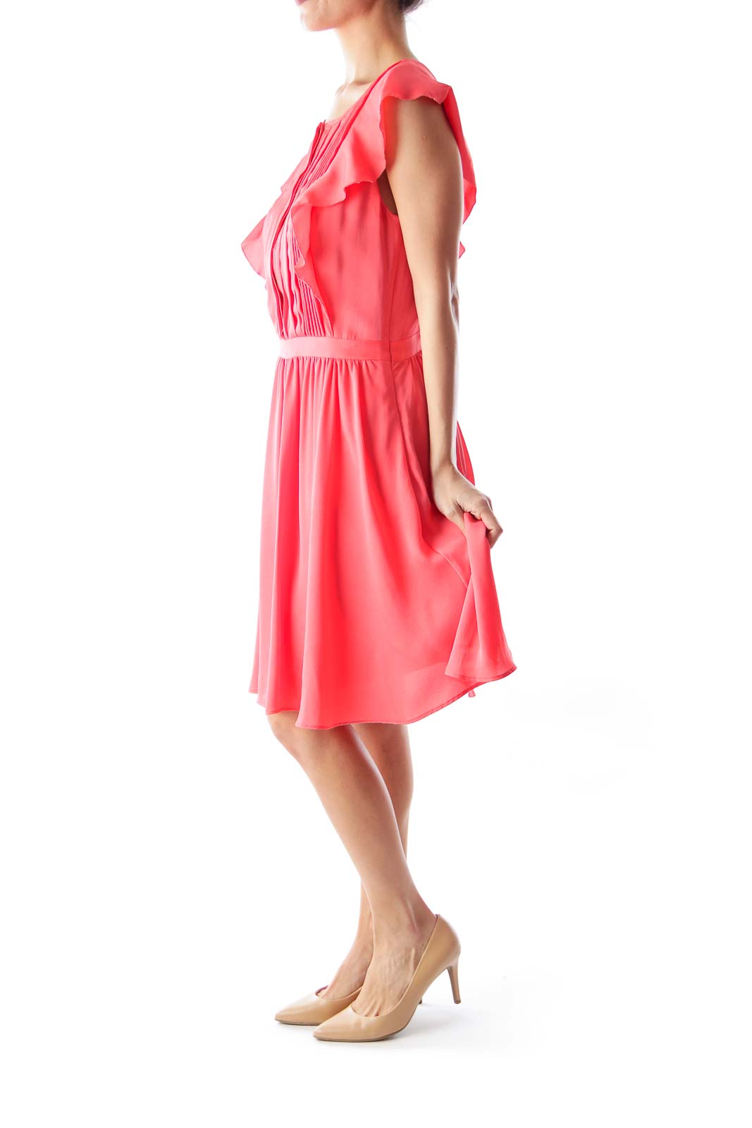 Peach Ruffle Dress