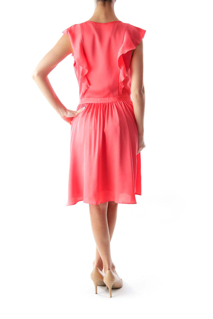 Peach Ruffle Dress