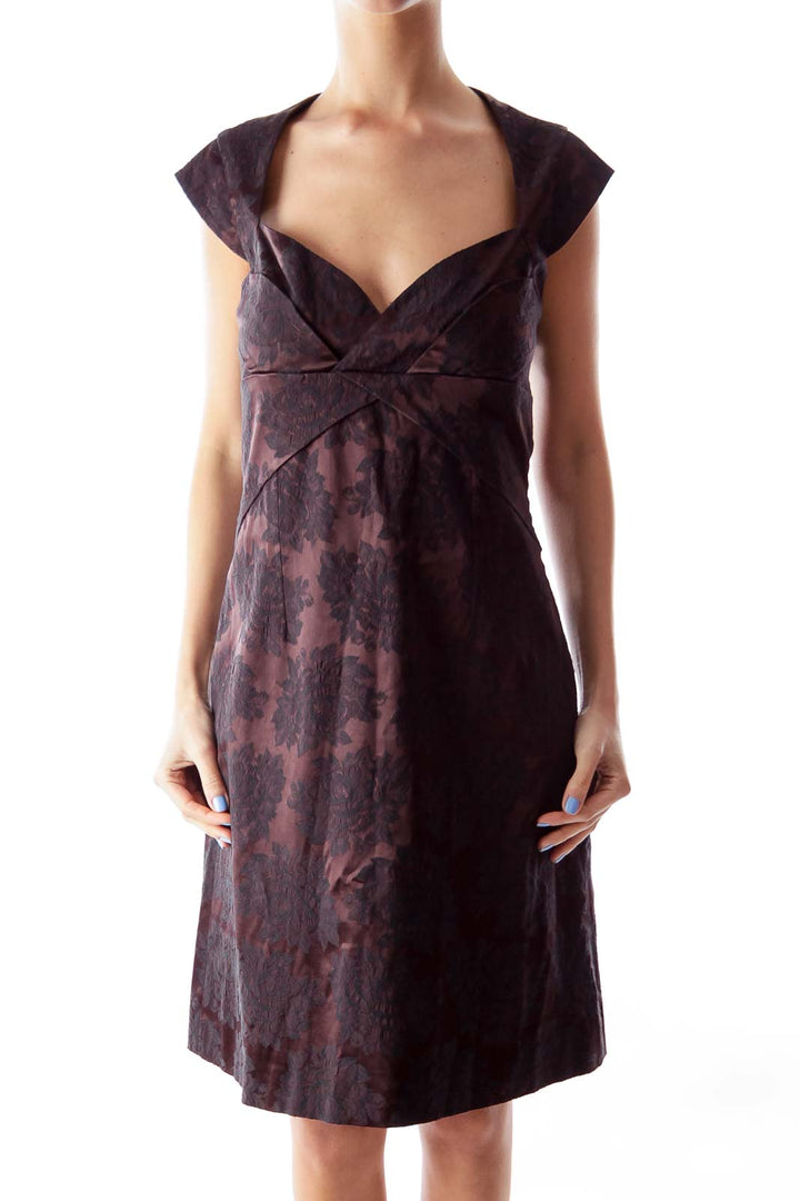 Brown & Black Lace Dress