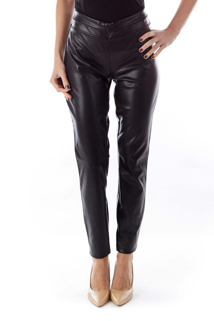 Black Faux Leather Pants