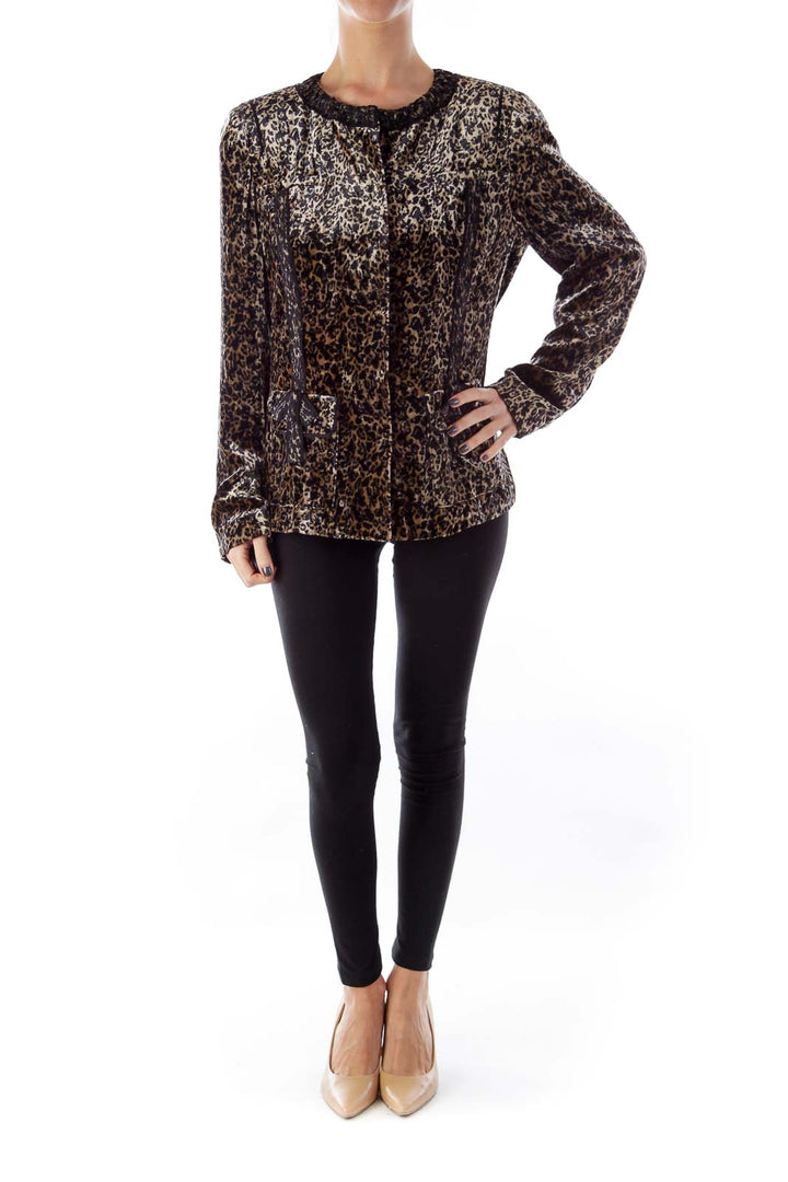 Animal Print Velvet Jacket