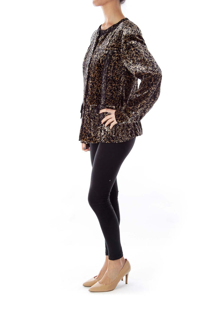 Animal Print Velvet Jacket