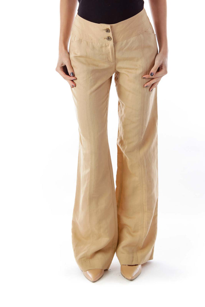 Khaki Linen Pants