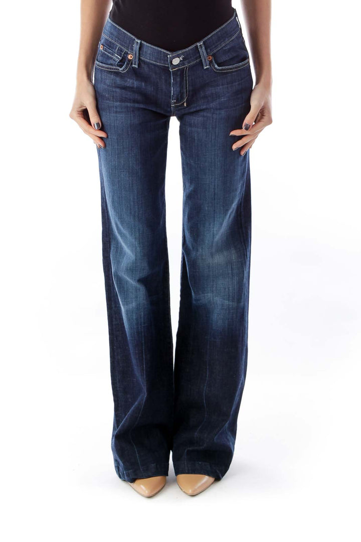 Dark Blue Flare Jeans