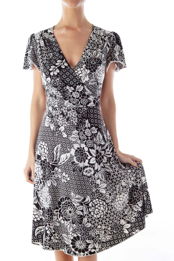 Black & White Floral Dress