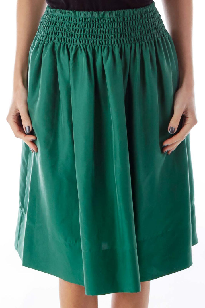 Green A Line Skirt