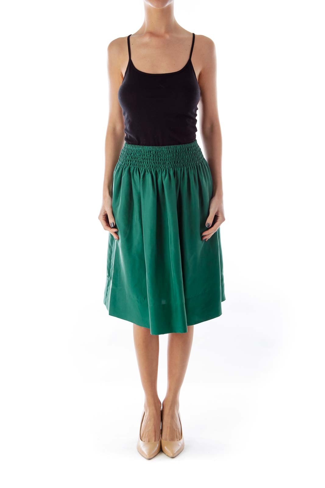 Green A Line Skirt