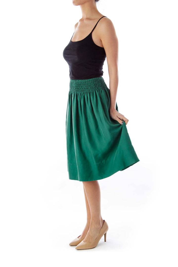 Green A Line Skirt