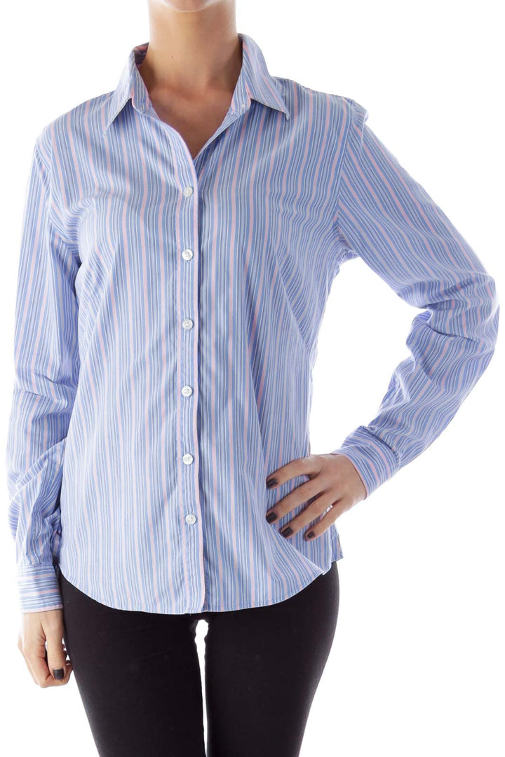 Blue & Pink Stripe Shirt