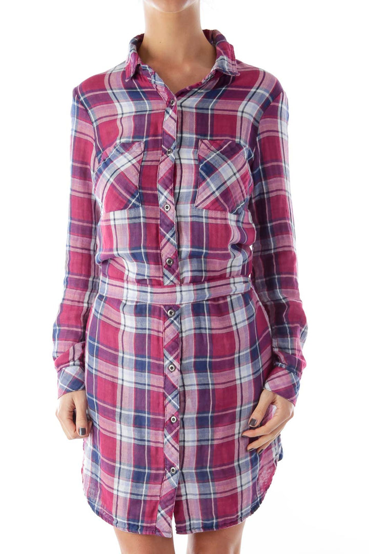 Cherry & Blue Plaid Dress