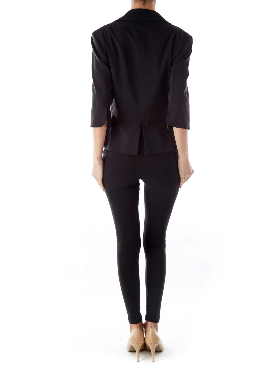 Black Crop Suit Jacket