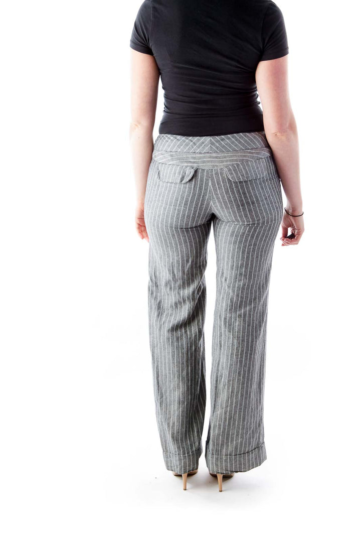 Gray Stripe Pantalone