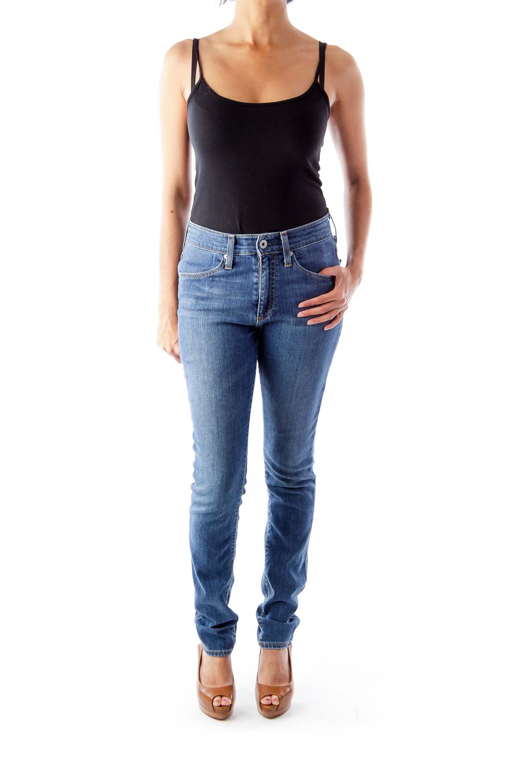 Blue Farrah Skinny Jeans