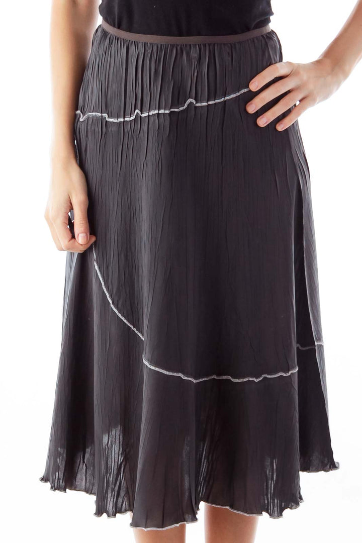 Dark Gray A Line Skirt