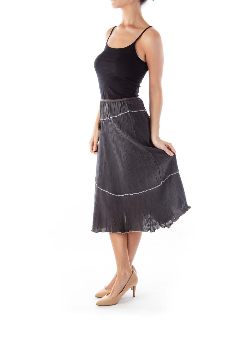 Dark Gray A Line Skirt