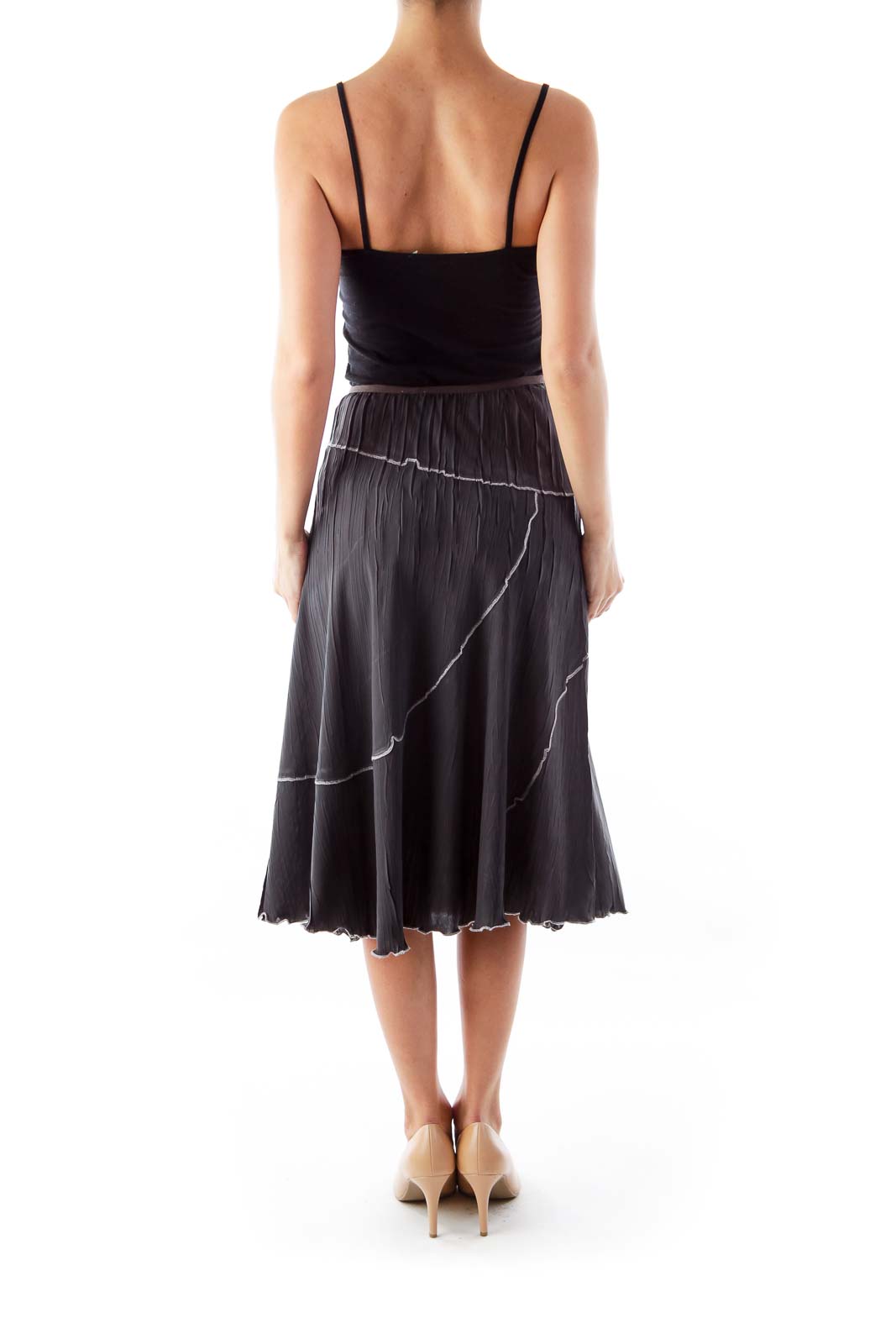 Dark Gray A Line Skirt