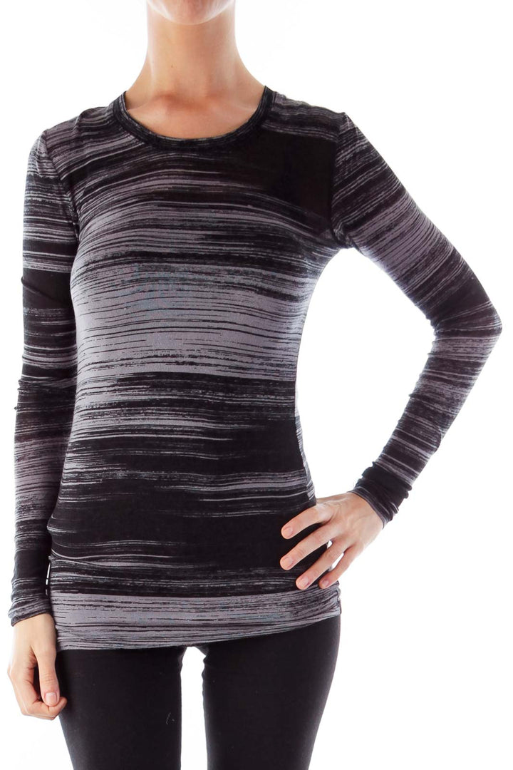 Black & Gray Stripe Shirt