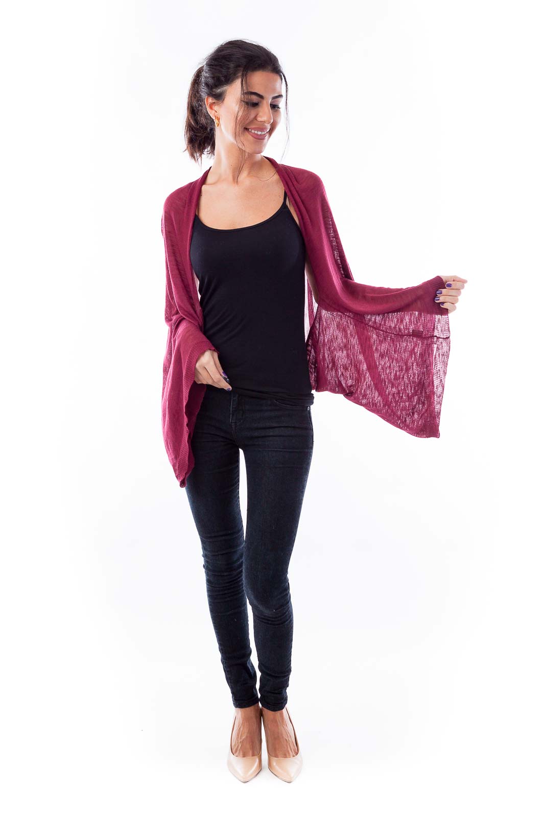 Dark Pink Scarfy Jacket