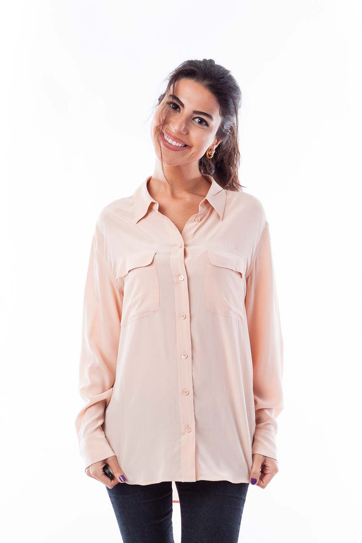 Peach Silk Top