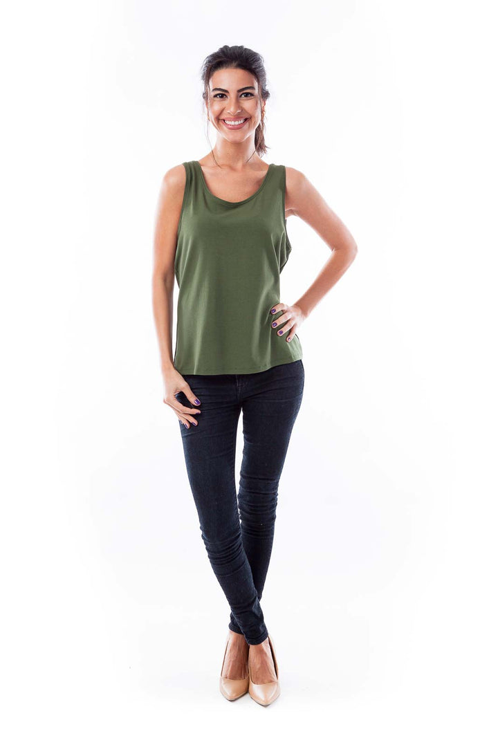 Army Green Tank Top